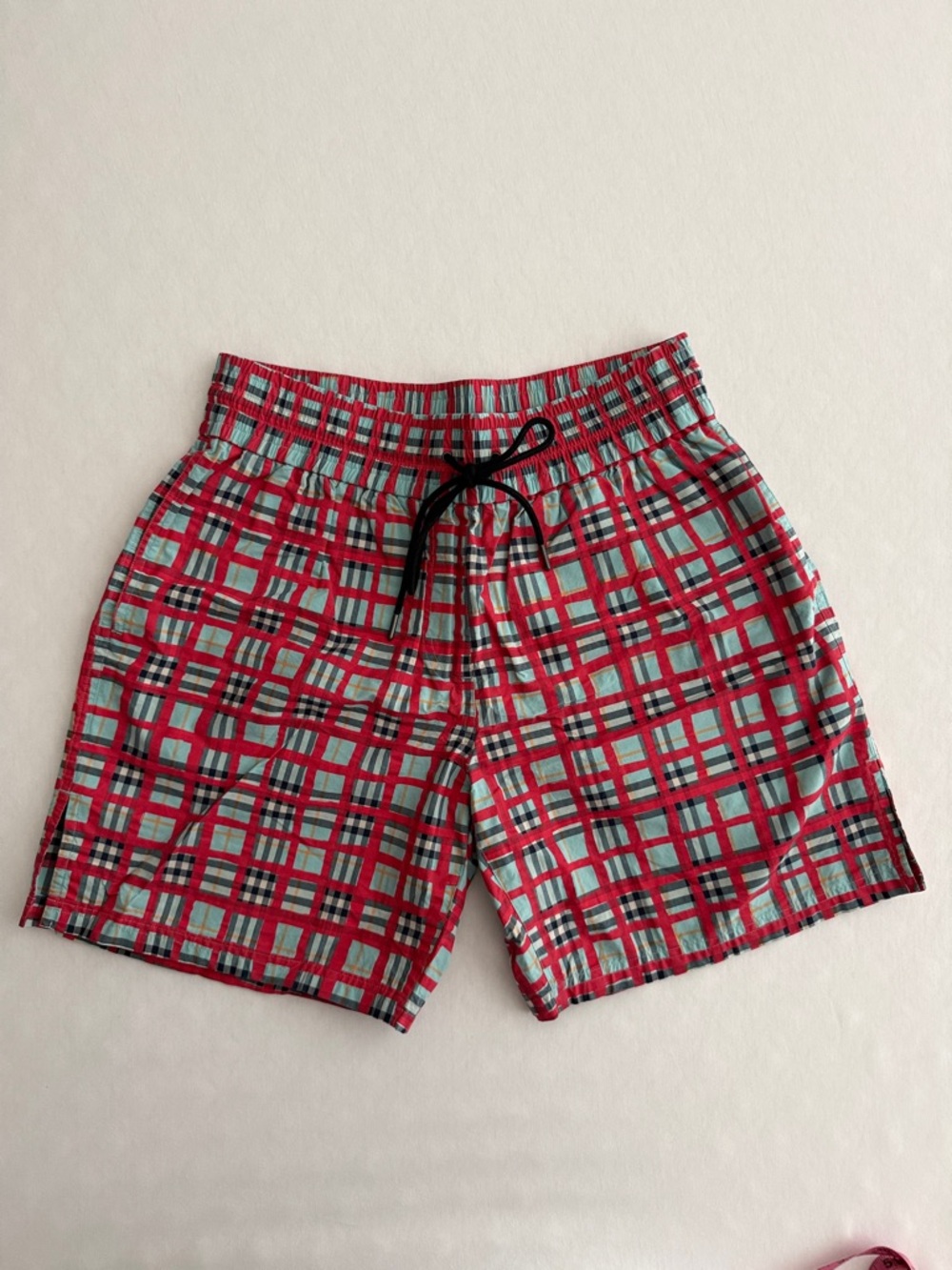 Burberry Shorts Red and Light Blue Plaid Women's - Picture 12 of 12